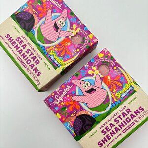 Dr. Squatch Men's Limited Edition SEA STAR SHENANIGANS Patrick Soap Bars (x2)